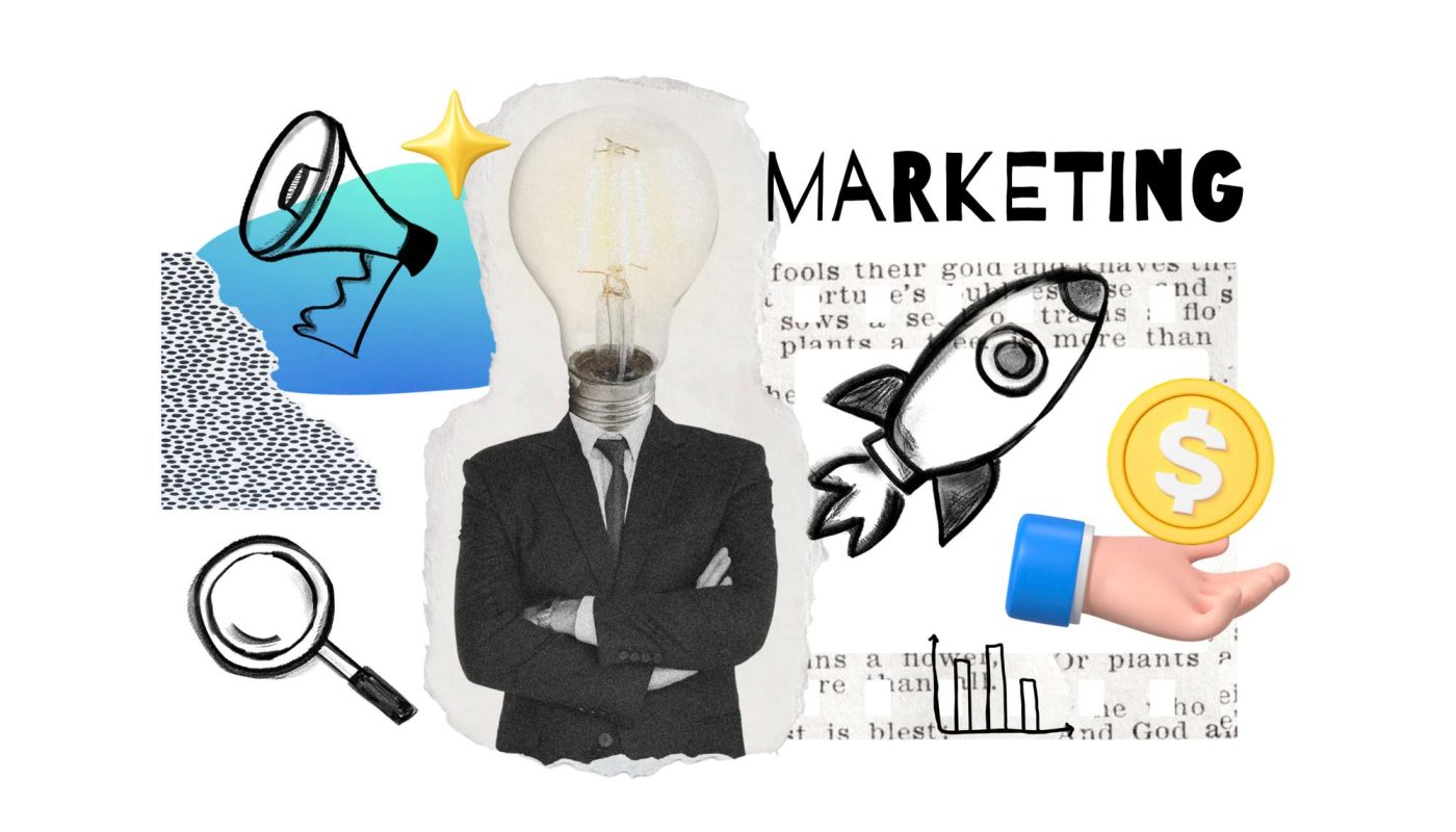 Visuel comprenant des schémas liés au Marketing.